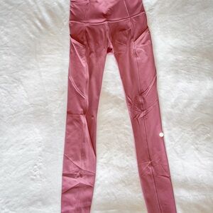 lululemon athletica Rose Pink High-Rise Leggings with Side Pockets